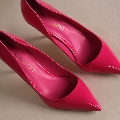 Fuchsia Mirror Stiletto Pumps