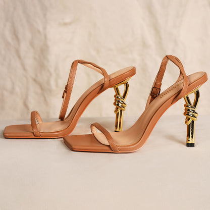 Sculpted Aura Gold Sandals