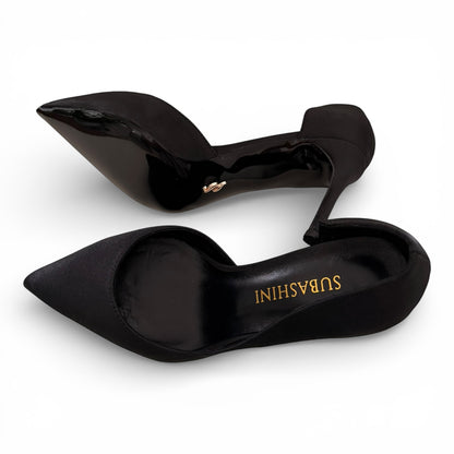 Amira – Classic Black Satin Pump
