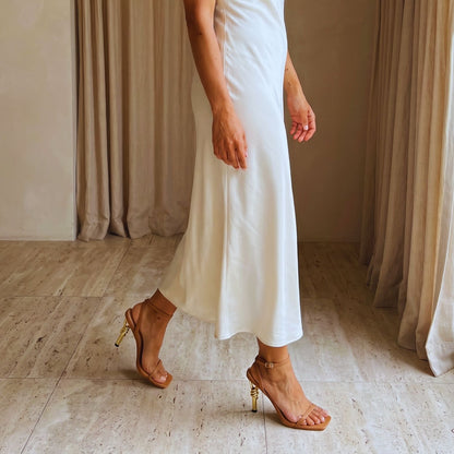 Sculpted Aura Gold Sandals